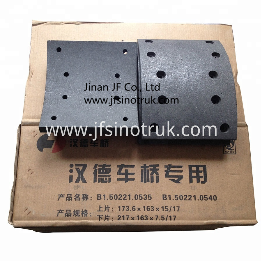 81.50221.0534 81.50221.0535 81.50221.0540 Brake Lining China